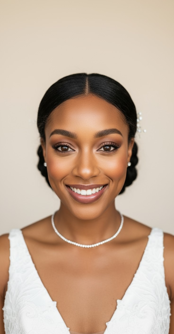 After Bridal Hair Low Updo